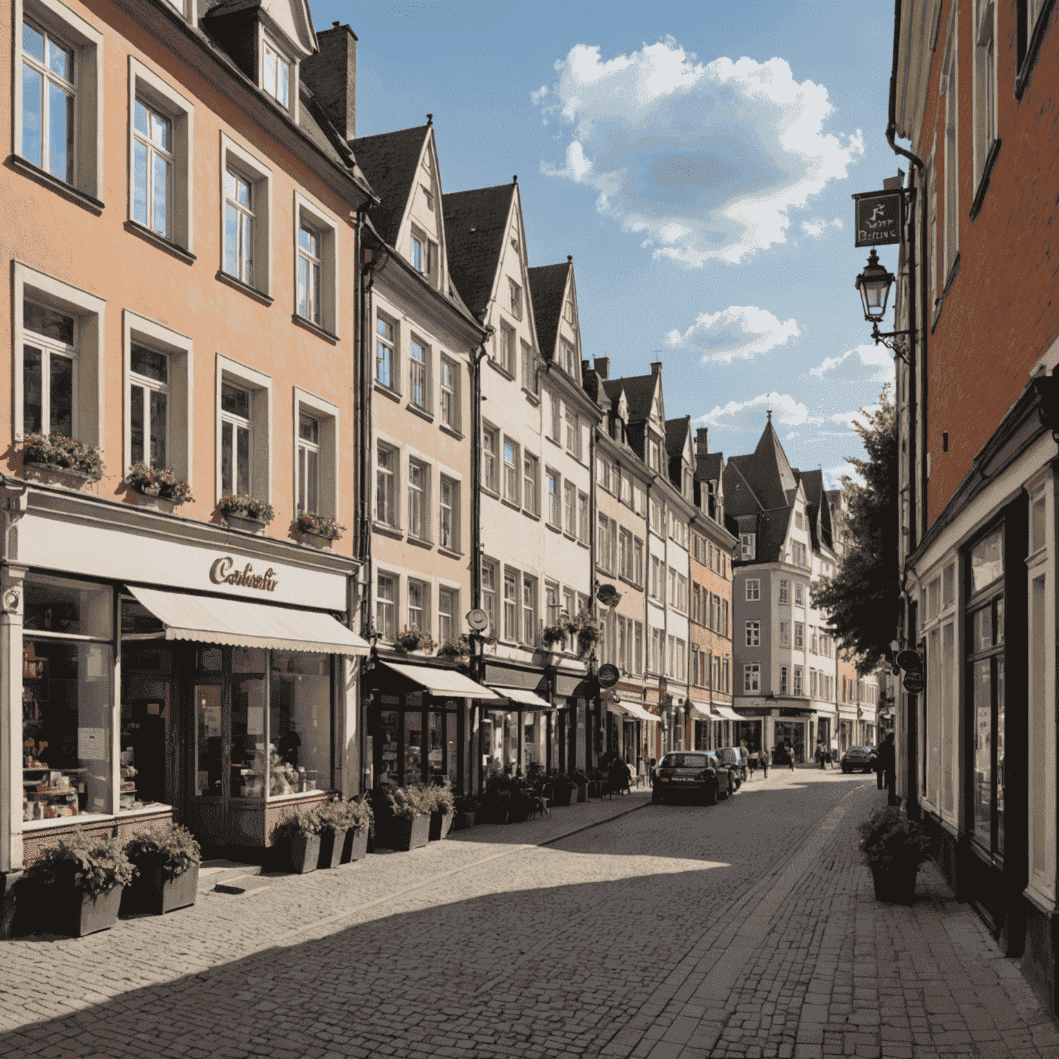 Eine Straßenszene in Castrop-rauxel mit typischen Wohngebäuden, die den lokalen Immobilienmarkt repräsentieren.